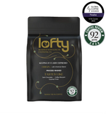 Front View of Keeping it Classy Espresso bag with Coffee review score badge of 92 points 2026 and Global Coffee Awards Finalist for 2025 US and Canada 2025